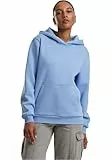 Urban Classics Ladies Fluffy Hoody PowderBlue, XXL
