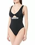 Calvin Klein Damen Badeanzug One Piece Rückenfrei, Schwarz (Pvh Black), S