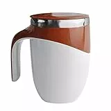 Qcwwy Selbstrührender Becher, Hochtemperaturbeständiger, Automatisch Rührender Kaffeebecher, Einfach zu Steuernder Magnetischer Rührbecher für Kaffee, Milch, Saft, Medikamente, (Kaffee)