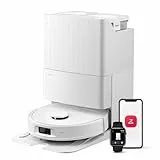 roborock QV 35S Saugroboter mit Wischfunktion, 10.000 Pa HyperForce Saugkraft, Anti-Tangle-Bürsten, Anhebbare Schleudermopps, Intelligente Hindernisvermeidung, Multifunktions-Dockingstation (Weiß)