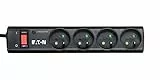 Steckdosenleiste/Überspannungsschutz – Eaton Protection Strip 4 FR – PS4F – 4 Steckdosen FR – Schwarz