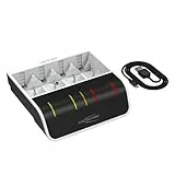 ANSMANN Akku Ladegerät NiMH für 4X AAA AA C D und 1x 9V, intelligentes Laden, USB-Eingang, Schnelladen, Entladefunkton, LED-Anzeige