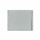 herlitz Register für A4, halbe Höhe, 1-12, Grau, 23 x 29,7 cm, Kunststoff, Eurolochung
