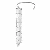 OUBUBY Edelstahl Duschvorhangstange U Form 90-130 cm Ohne Bohren Vorhangstange Duschstange Edelstahl mit Duschvorhang Justierbare Ecke Schiene 2 in 1 Ohne Deckenhalterung für Bad WC Fenster Balkon