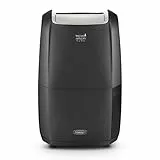 De'Longhi Luftentfeuchter Tasciugo AriaDry Pure DDSX220WFA - elektrischer Entfeuchter und Luftreiniger für Räume bis 90m³, Wäschefunktion, WLAN-fähig, Allergiker zertifiziert, 21 Liter/Tag, schwarz