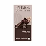 Heilemann Confiserie Schokolade, pure Tafel, 85% Kakao Edelbitter-Schokolade, 100 g