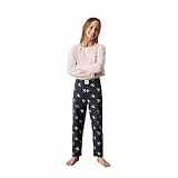 Calvin Klein Mädchen Pyjama-Set Knit Pj Set Lang, Mehrfarbig (Peachwhip/W/AOP), 10-12 Jahre