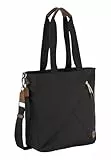 camel active Damen Aurum Zip Tote Bag mit Reißverschlusstaschen Schwarz, Womenswear-M