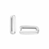 Amor Creolen 925 Sterling Silber Damen Ohrschmuck, 1,4 cm, Silber, Kommt in Schmuck Geschenk Box, 2034778