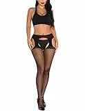 Adove Sexy Strapsstrümpfe Schwarz Für Damen Strapse Mit Strümpfe Und Halter
