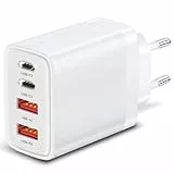YSYFAD USB C Ladegerät, 40W 4 Ports USB Ladegerät Mehrfach USBC Schnellladegerät PD Fast QC3.0 Ladestecker USB-C Charger Netzteil Handy Ladegeraet für i Phone 16/15/14/13 Pad Samsung S25/24/23, Weiß