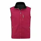 YOUTHUP Weste Herren Wasserdichte Softshellweste Outdoor Leichte Winddichte Fleece Herrenweste Ärmellose Jacke, rot, L