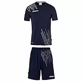 Uhlsport Jungen Score 26 Fußball Trikot-Set - Fußball-Set Bestehend Aus Trainings-Shirt Und Trainings-Hose, Marine/Weiß, 152 EU