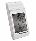Digitales Max-Min-Gewächshaus-Thermometer - Max-Min-Thermometer zur Überwachung von Höchst- und Tiefsttemperaturen, Wandmontiertes Gewächshauszubehör für den Innen- oder Außenbereich