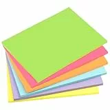 6 Farben Sticky Notes Groß, 203 x 152 mm Notizzettel Selbstklebend 50 Blätter Pro Farbe/Block, Haftnotizen Klebezettel Bunt für Schule Büro Zuhause