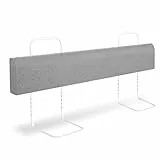 Yakimz Bettgitter für Kinder 150cm, Bettschutzgitter 5-Loch Höhenverstellbar, Rausfallschutz Bett, Kinderbettgitter, Babybettgitter Sicher, Einfach zu Montieren, Grau