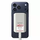 Lexar ES5 Tragbare SSD 1TB, USB 3.2 Gen2x2 mit bis zu 2.000 MB/s Lesen und Schreiben, IP65-Schutz, Magsafe Phone SSD Unterstützt Apple ProRes 4K (iPhone 15/16), Galaxy S25 8K, Flüssige Silikonhülle