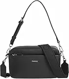 Calvin Klein Damen Crossbody Bag Tasche Must Straps Camera Bag mit Reißverschluss, Schwarz (Black), Einheitsgröße