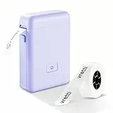 vretti Label Maker Etikettendrucker mit Mehreren Vorlagen, HP2 Selbstklebendes Etikettiergerät tragbarer Bluetooth beschriftungsgerät Labeldrucker, Mini Label Printer mit iOS Android für Büro, Haus