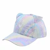 Copbopwn Baseballmütze für Mädchen, Bunte Katze Sommermütze Verstellbarer Kopfumfang Mützen Pferdeschwanzmütze Verstellbare Snapback Cap Kinder Sommermütze für Schule Outdoor Sport