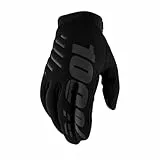 100% Erwachsene Brisker Handschuhe, Schwarz Grau, M