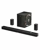 ULTIMEA Skywave X50 5.1.4 Professionelle Soundbar mit Dolby Atmos, 760W Surround Sound System mit 8' Subwoofer & 2 kabellosen Rear-Lautsprechern, GaN-Verstärker, 4K HDR Pass-Through, HDMI eARC