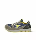 Diadora Utility Unisex Run Text Low S1P SRC ESD, Grigio Castello/BLU INSEGNA, 43 EU