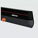 Gedotec Mittel-Dichtung SCHWARZ | Duschtürdichtung mit seitlicher Duschlippe | 200 cm | Glasstärke 6-8 mm | Duschdichtung PVC | Glasdichtung wasserabweisend | Duschkabine Dichtung Duschtür