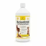 Canifee - Mariendistelöl für Hunde und Pferde - natürliches Futteröl in der 1L Flasche - für Leberunterstützung, Verdauung, Fell und Haut - geeignet zur Barf Ernährung