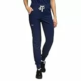 B-well Aurelia Medizinische Hose Jogger – Antimikrobiell, geruchshemmend, knitterfrei – 6 Tasche und Verstellbarer Taille (DE/NL/SE/PL, Alphanumerisch, M, Regular, Regular, Navy)