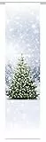 Home fashion Weihnachtsbaum Schiebevorhang, Stoff, grün, 245 x 60 x 0,1 cm