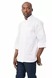 Chef Works Herren Marokko Kochmantel Kochjacke, weiß, Large