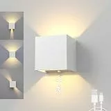 SURPALIG Wandleuchte Innen mit Bewegungsmelder,6000mAh Akku Wandlampe Batteriebetrieben, 12 W 3000K Wandleuchte mit Schalter,Einstellbar Abstrahlwinkel