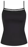 sloggi Damen GO Ribbed Spaghetti Top, Black, M