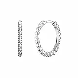 NOELANI Creolen 925 Sterling Silber Damen Ohrschmuck, 1,4 cm, Silber, Kommt in Schmuck Geschenk Box, 2031668