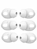 Wiki VALLEY Ohrpolster für Airpods 4 Silikon-Ohrhaken Anti-Rutsch-Ohrabdeckungen, In-Ear-Kissen Kompatibel mit Apple AirPods 4 White (Ear Cover Tips for Airpods4- L R)