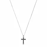 Emporio Armani Halskette Für Männer, Länge: 500mm + 50mm / Größe Anhänger: 25mm X 35mm X 3.5mm Silber Edelstahl Halskette, EGS1705040
