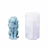 Xidmold 3D Löwe Silikonformen Gießformen, Tier Kerzenform Seifenform, Gipsformen zum Gießen, für Kerzen, Seife, Gips, Sojawachs, Fondant & DIY Handwerk (A)