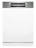 Bosch SMI2HTS08E Serie 2 Teilintegrierter Geschirrspüler, 60 cm, Smart Start, AquaStop, Silence on demand, Ferndiagnose, Extra Trocknen, Favoritenprogramm, Programmassistent, Gebürsteter Stahl