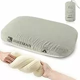 HIKEMAN Camping Kopfkissen Komprimierbar Reisekissen - Ultraleicht Nackenkissen aus Memory-Foam,Strandkissen Kopfkissen für Reise,Wandern,Outdoor (Grau)