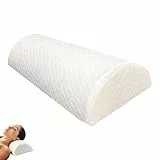 MAGIC SELECT Ergonomisches Halbrundes Kissen. Lagerungsrolle Halbrund aus Memory-Schaum. Waschbarer Polyesterbezug. Stützt Nacken, Knie und Seitenschläfer. Ideal für Unterwegs und zu Hause.