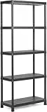 Keter Plus Kunststoffregal 80/5, schwarz, 80 x 40 x 187 cm
