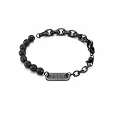 Armani Exchange Herrenarmband aus Edelstahl mit Karabinerhaken- oder Schieberverschluss, 9Lx9Wx4.5cm