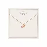 Fossil Damenkette Georgia Heart Rosenquarz, JF03046791