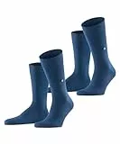 Burlington Herren Socken Everyday Multipack M So Baumwolle einfarbig 2 Paar, Blau Marine 6120, 40-46