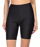 Merry Style Damen Badehose High Waist Schwimmhose für Wassersport SUP Schwimmradler MS10-333 (Schwarz,40)