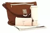 LÄSSIG Baby Wickeltasche inkl. Accessoires/Green Label Manu Messenger Bag rust