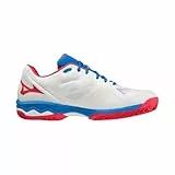 Mizuno Herren Wave Exceed Light Padel paddelschuhe, Weiß/Blau (White Operared Peace Blue), 43 EU