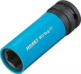 HAZET Steckschlüsselsatz 903SLG-17/3 I 3-teiliges Werkzeug-Set, Antrieb: Vierkant 12,5 mm (1/2 Zoll), Abtrieb: Außen Sechskant, Schlüsselweite: 17 mm, für Schlagschrauber