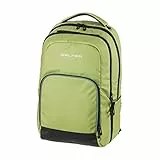 Walker 42128-361 - Schulrucksack College 2.0 'Lime' mit 3 Fächern, Zipptasche, Seitentaschen, gepolsterten Rücken, verstellbaren Hüft-, Schulter- und Brustgurt